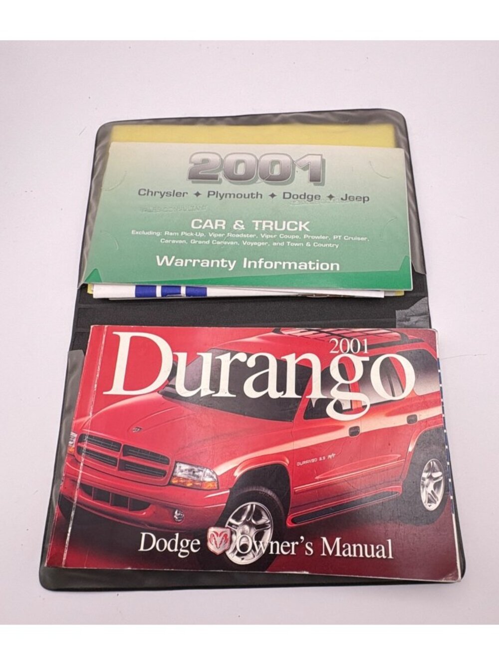 2001 Dodge Durango Owners Manual Set with Case and Supplemental Paperwork